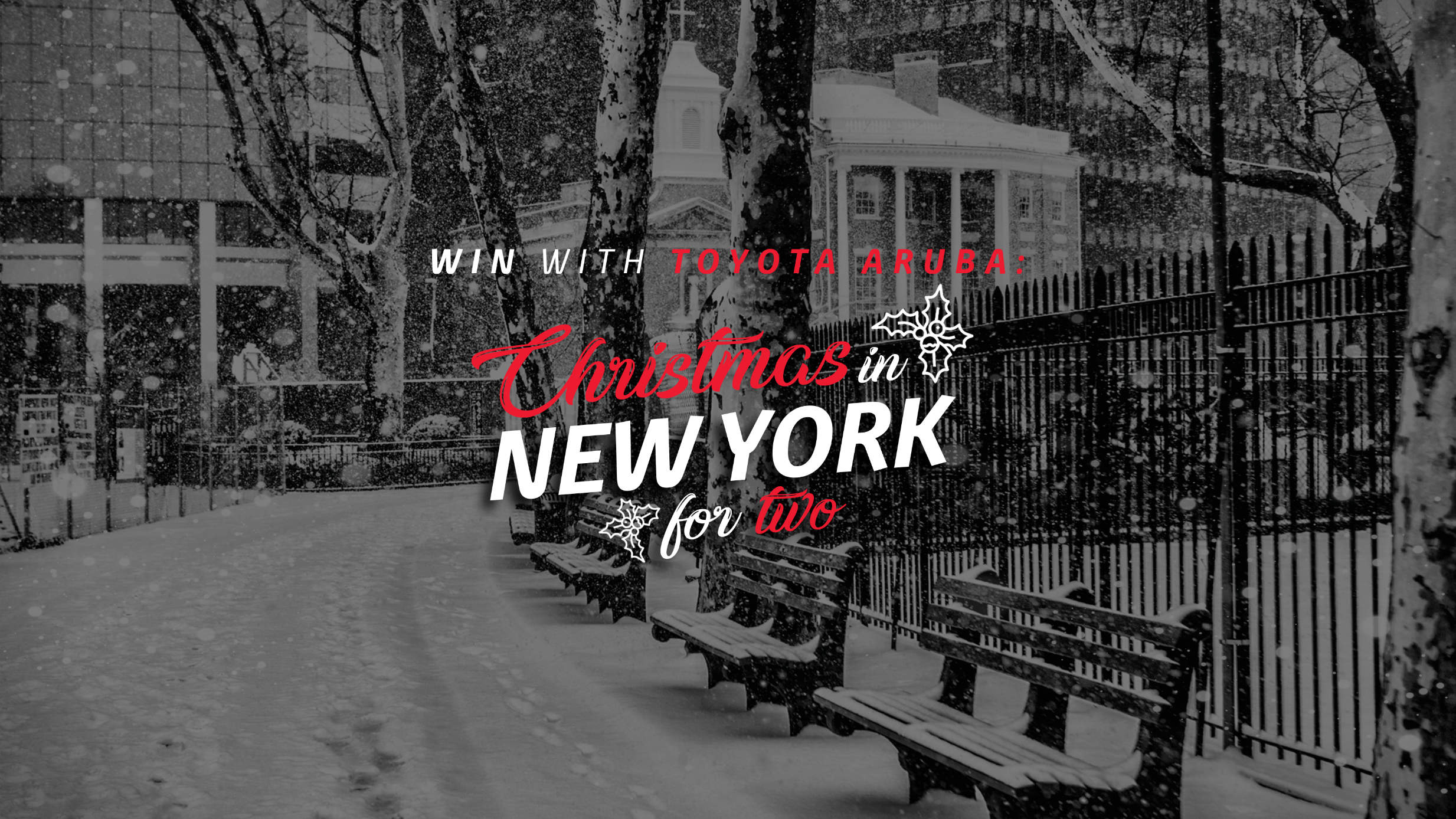 Win with Toyota Aruba - Christmas in New York for two
