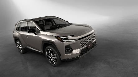 Overhead view of the new RAV4 showing sleek aerodynamic profile