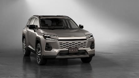 Elevated front view of the 2026 RAV4 design evolution