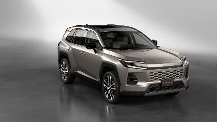 Studio shot of the new RAV4 Core prototype showing dynamic side body lines