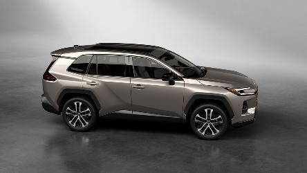 High angle front view of the new 6th generation RAV4